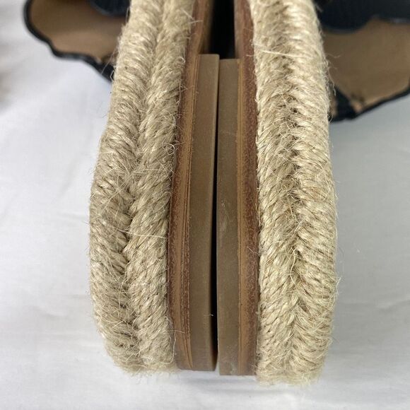 SAM EDELMAN Womens Black Padded Goring Andy Open Toe Slip‎ On Leather Espadrille - Picture 10 of 11